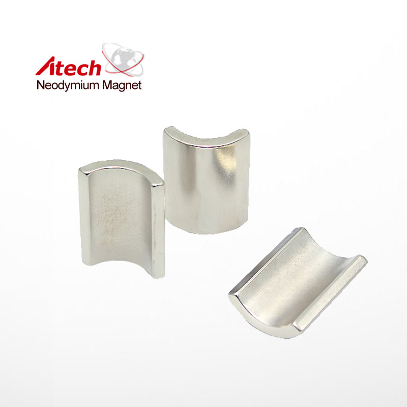 Nickel Coated N42 Neodymium Magnet Arc