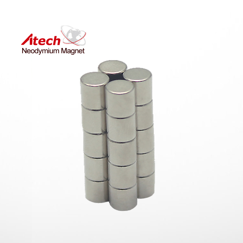 Nickel Coated N35 Neodymium Magnet Cylinder