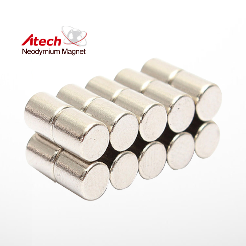 Nickel Coated N42 Neodymium Magnet Cylinder