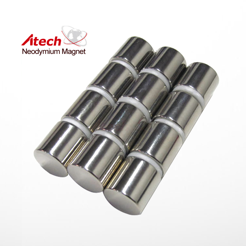Nickel Coated N48 Neodymium Magnet Cylinder
